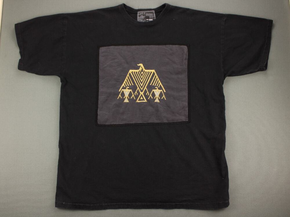 Johnny Was Graphic T-Shirt One Size Black Casual Tee
